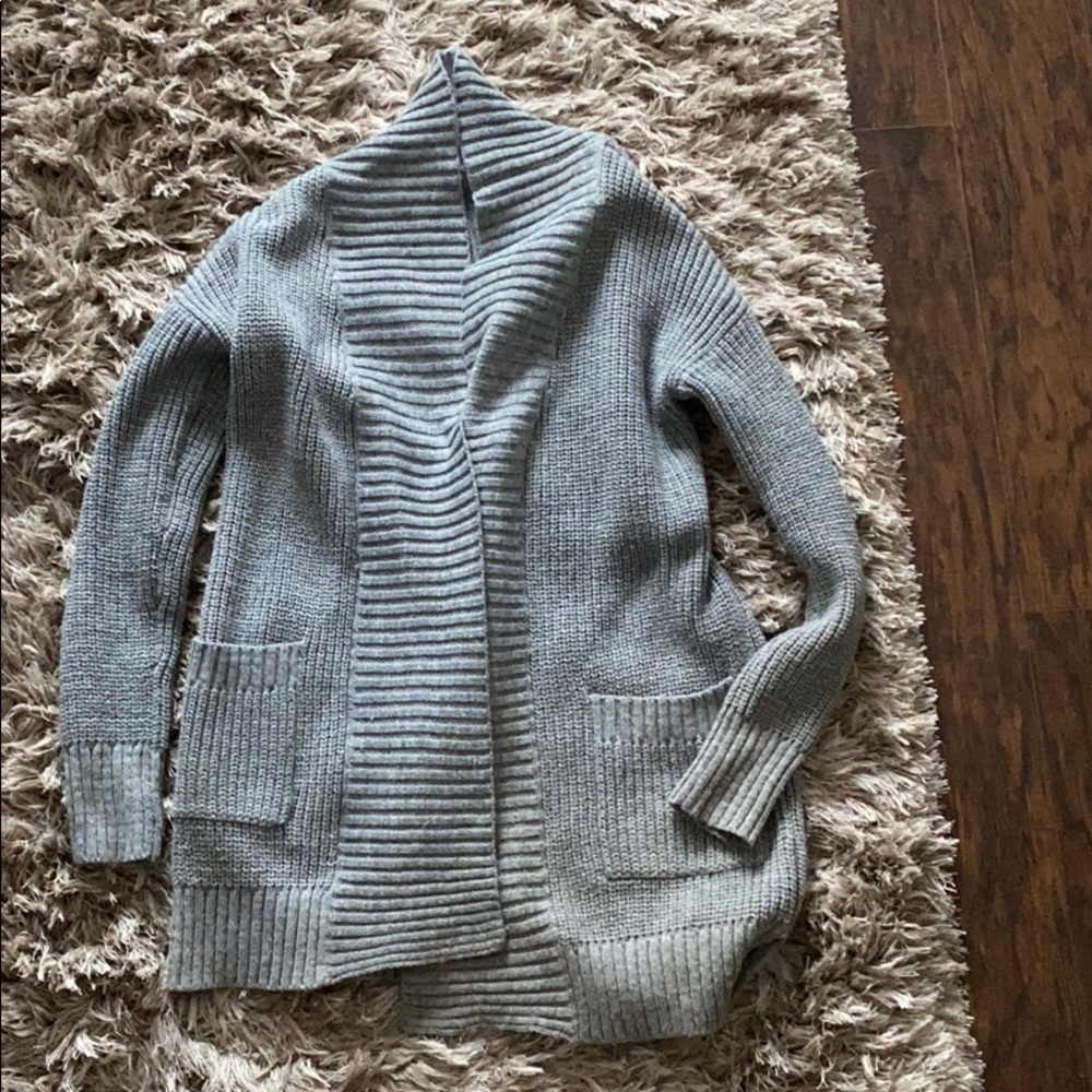 Gray warm soft cardigan